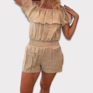 Sartoria Saracena Italian Linen Romper Size Small